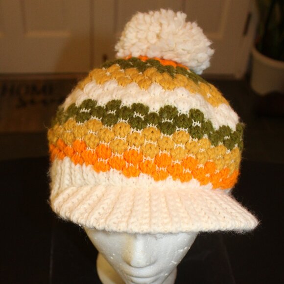 Accessories - Women's Knit Beanie Hat with Visor Brim